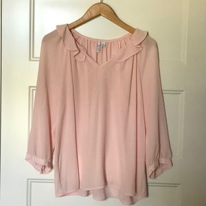 Elle semi sheer blouse